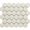 The Mosaic Factory Mozaïek London 28.1x32.5 cm Onverglaasd Porselein Hexagon, Mat Antislip En Wit (Prijs Per m2)