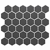 The Mosaic Factory Mozaïek Barcelona 28.1x32.5 cm Geglazuurd Porselein Hexagon Mat Donker Grijs (Prijs Per m2)