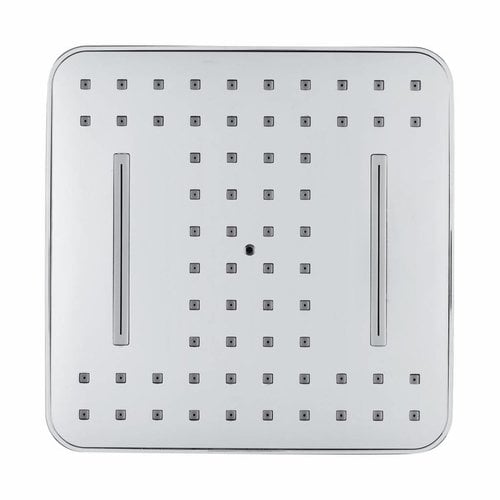 Hoofddouche VM Bisa Vierkant 1/2 Inch 1 Stand 20x20cm Antikalk Waterbesparend Chroom 