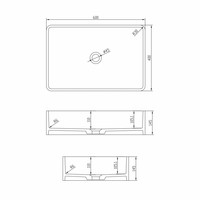 Opbouw Waskom Ideavit Solidtop 60x40x15 cm Solid Surface Mat Wit