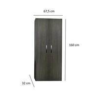 Kolomkast Sanicare Q1/Q4/Q12 2-Deurs Soft-Closing Chromen Greep 160x67x32 cm Hoogglans Wit