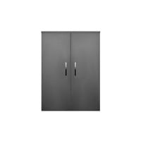 Kolomkast Sanicare Q6/Q14 2-Deurs Soft-Closing Chromen Greep 90x67x32 cm Grey-Wood