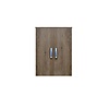 Kolomkast Dubbel Q9/Q10/Q11 Sanicare Soft-Closing Deuren Chromen Greep 90x67x32 cm Schots-Eiken