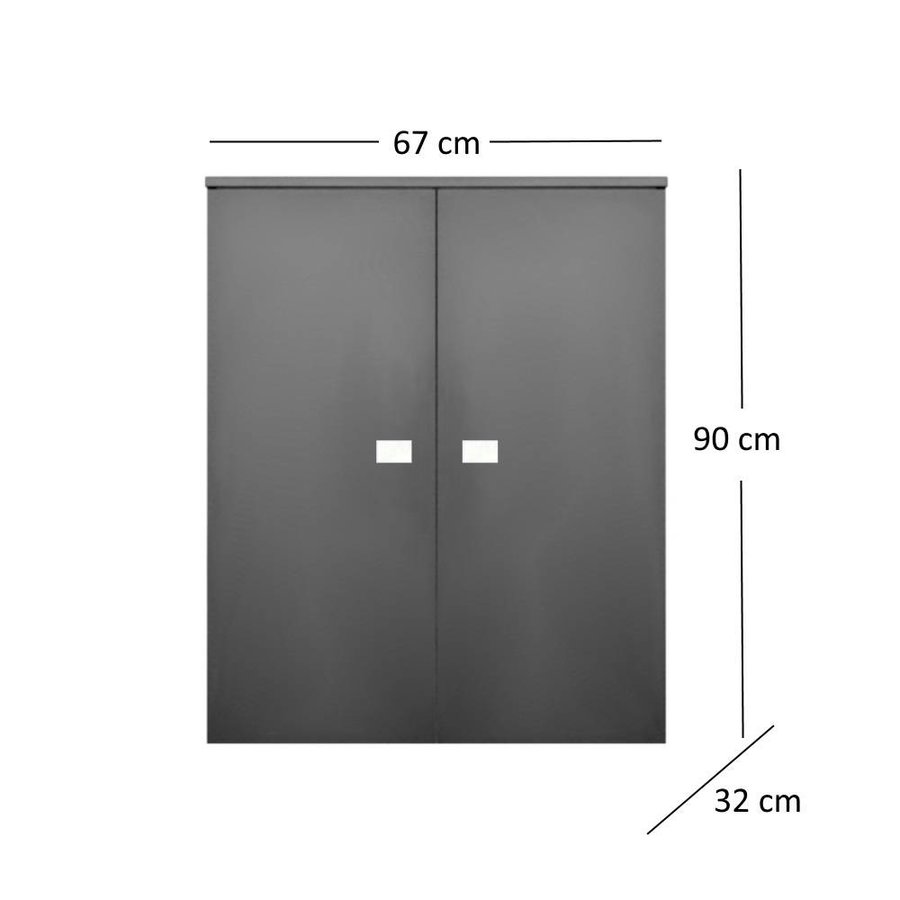 Kolomkast Sanicare Q5 2 Soft-Close Deuren 90 cm Grey-Wood