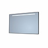 Sanicare Badkamerspiegel Sanicare Q-Mirrors ‘Cool White’ LED-Verlichting 70x120x3,5 cm Zwarte Omlijsting