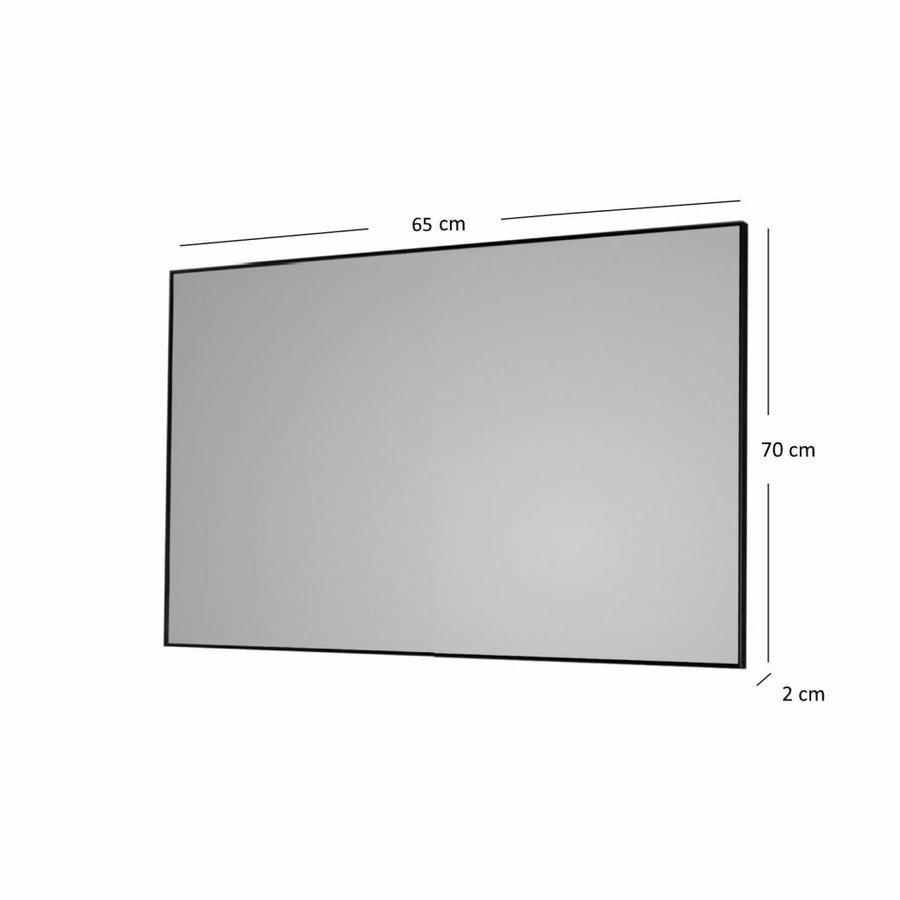 Badkamerspiegel Sanicare Q-Mirrors 65x70x2cm Zwart