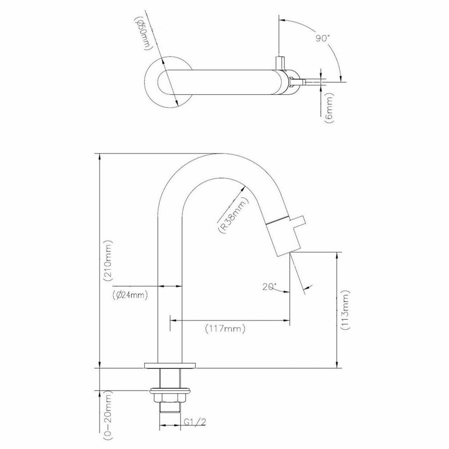 Fonteinkraan Best Design Nero Folo Rond Mat Zwart