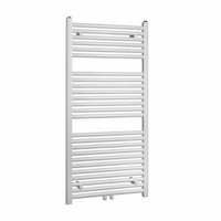 Designradiator Nile Gobi 160x60cm Geborsteld Mat Wit midden-onderaansluiting