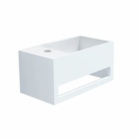 Fontein met Handdoekhouder Best Design Mona Solid Surface 33x18x16 cm (kraangat links)