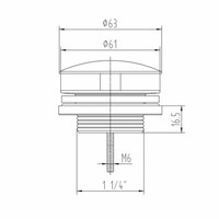 Fontein Afvoerplug Best Design Nero LOW 5/4 Zwart