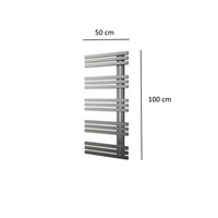 Designradiator Plieger Inox Suono Sinistra/Destra Middenaansluiting Inox-Look (twee varianten)