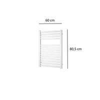 Designradiator Plieger Roma 389 Watt Zijaansluiting 80,5x60 cm Wit