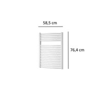 Designradiator Plieger Onda 528 Watt Zijaansluiting 76,4x58,5 cm Wit