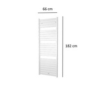 Designradiator Plieger Vela 1038 Watt Zijaansluiting 182x66 cm Wit