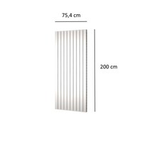 Designradiator Plieger Cavallino Retto Dubbel 2146 Watt Middenaansluiting 200x75,4 cm Wit