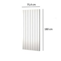 Designradiator Plieger Cavallino Retto Dubbel 1936 Watt Middenaansluiting 180x75,4 cm Wit