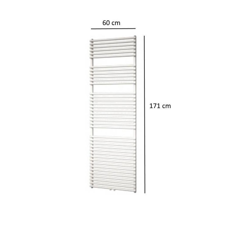 Designradiator Plieger Florian Enkel 1046 Watt Middenaansluiting 171x60 cm Wit