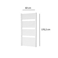 Designradiator Plieger Palermo 921 Watt Zijaansluiting 170,2x60 cm Wit