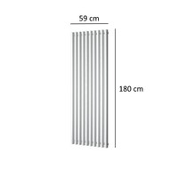 Designradiator Plieger Trento 1357 Watt Middenaansluiting 180x59 cm Wit