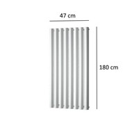 Designradiator Plieger Trento 1086 Watt Middenaansluiting 180x47 cm Wit