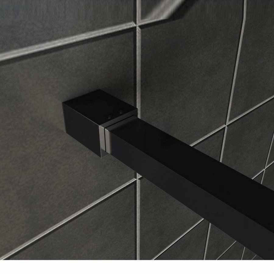 Vierkante Stabilisatiestang 120 cm Mat Zwart (complete set)