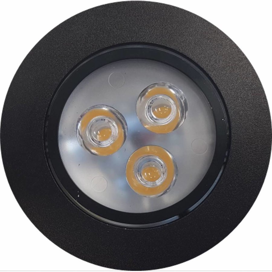 Inbouw Spotlamp Sanimex 85x45 mm Inclusief Armatuur en Gu10 3 Watt Zwart