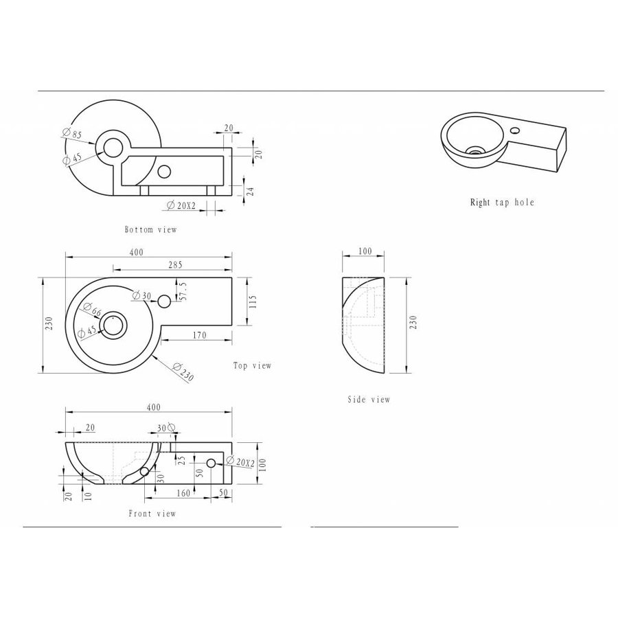 Wiesbaden Hardstenen rond fonteintje rechts 40x23x10