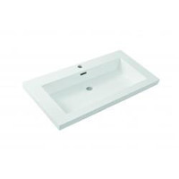 Wiesbaden Vision kunstmarmer wastafel 80x46 wit