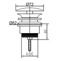 Plug Wiesbaden Vast Niet afsluitbaar 5'4 Inch Chroom