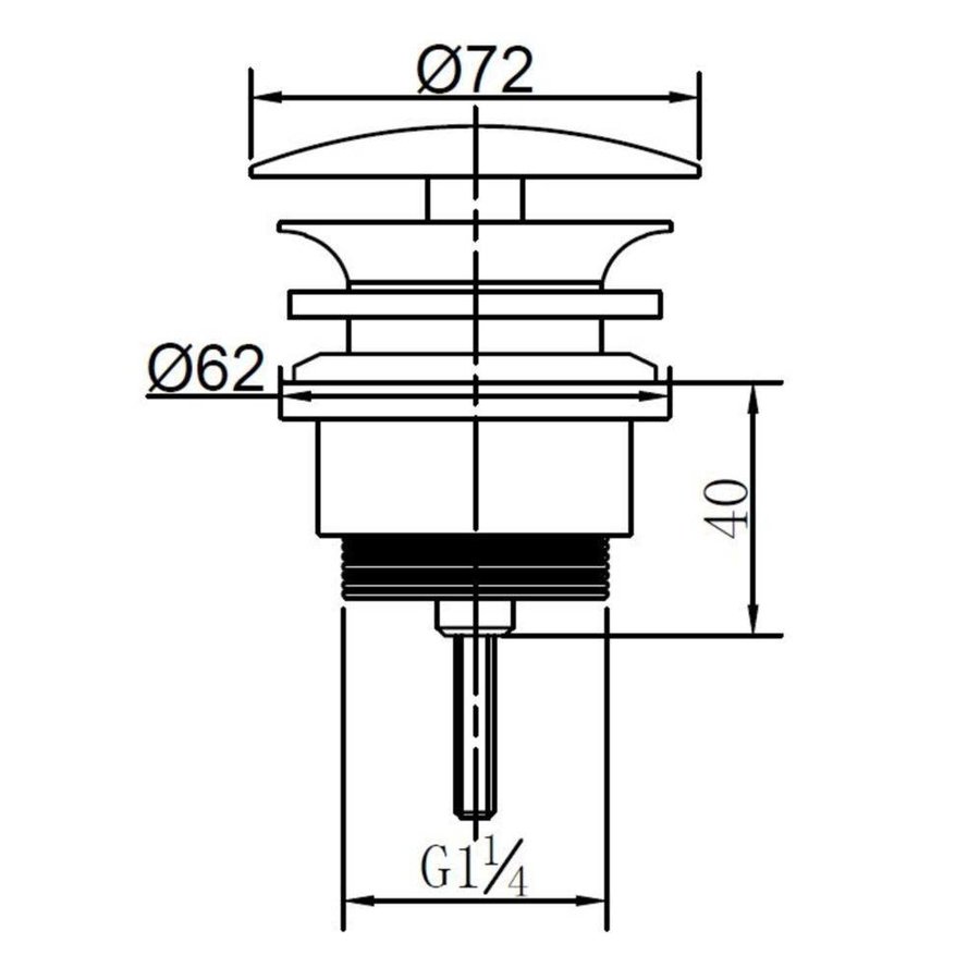 Plug Wiesbaden Vast Niet afsluitbaar 5'4 Inch Chroom