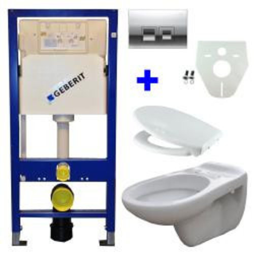 Geberit UP 100 + Neptunus WC +Ultimo zitt + Delta 50 gl.chr 