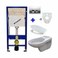 Geberit UP 100 + Neptunus WC +Ultimo zitt + Delta 21 gl.chr