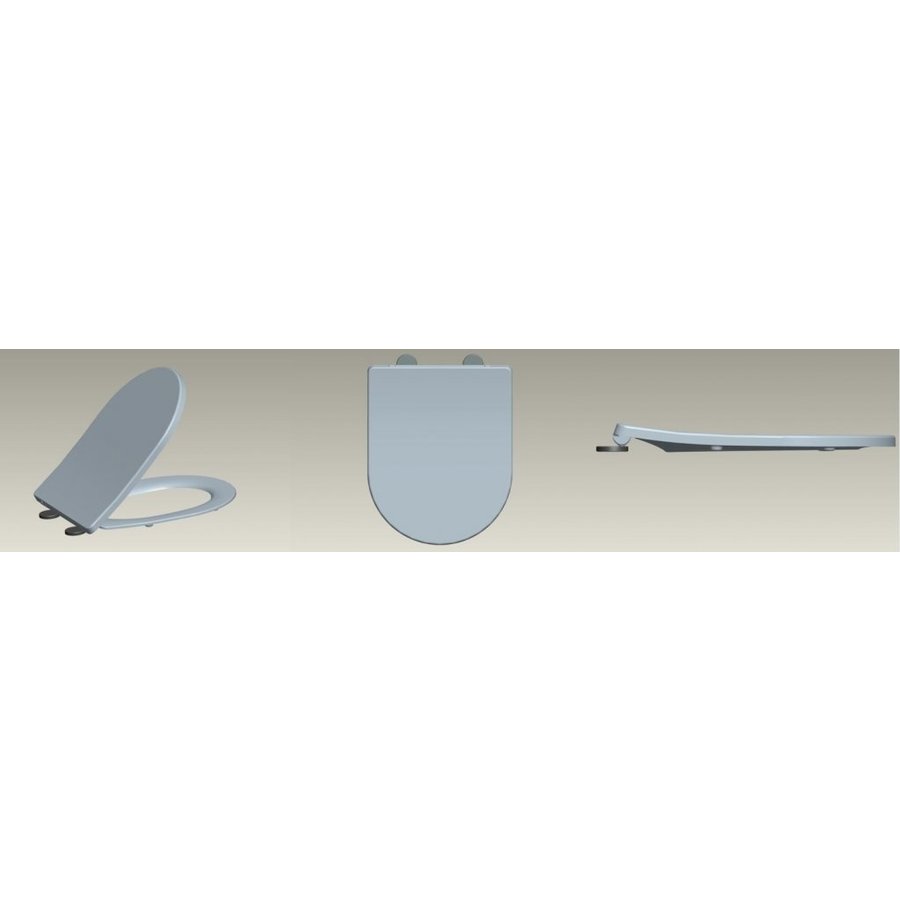 Wiesbaden Shade Slim toiletzitting + deksel one-touch mat-wit