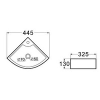 Hoekfontein Wiesbaden Pallas Keramiek Wit 44,5x32,5x13cm