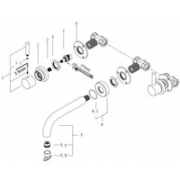 Wiesbaden Caral inbouw-wastafelmengkraan 2-knops chroom