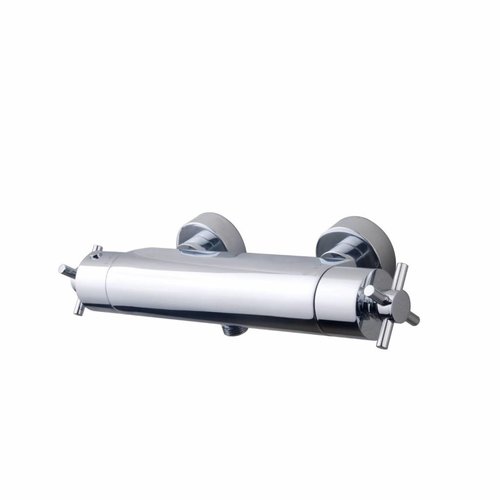 Wiesbaden Cool Touch Cross douchethermostaat chroom 