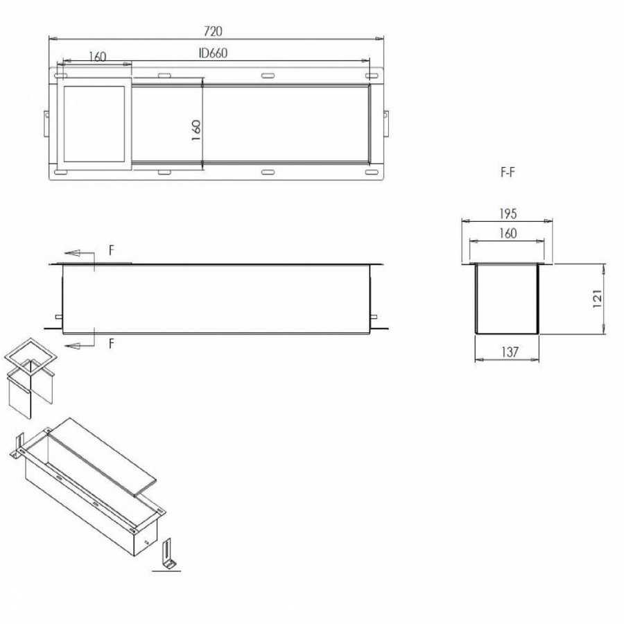 Wiesbaden inbouw reserve-rolhouder RVS