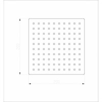 Wiesbaden UFO Luxe hoofddouche vierkant 20cm ultra plat RVS