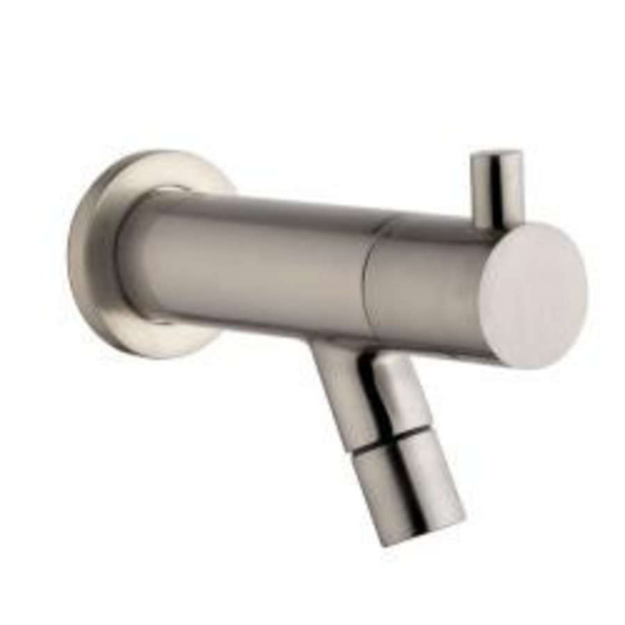 Wiesbaden Amador KIWA Toiletkraan muurbev.1/2''geborsteld staal