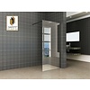 Wiesbaden inloopdouche + Safety Glass + ZWART muurprofiel 1000x2000 10mm NANO