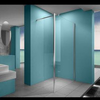 Wiesbaden eco zijwand met hoekprofiel 300x2000, 8 mm Nano