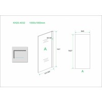 Wiesbaden eco zijwand voor eco nisdeur 1000x1950 6mm