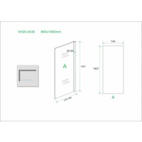 Wiesbaden eco zijwand voor eco nisdeur 800x1950 6mm