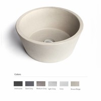 Opzet Wastafel Circum Beton 38x18 cm ( 6 Kleuren)