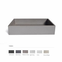 Opzet Wastafel Immissio Beton 70x45x15 cm ( 6 Kleuren)