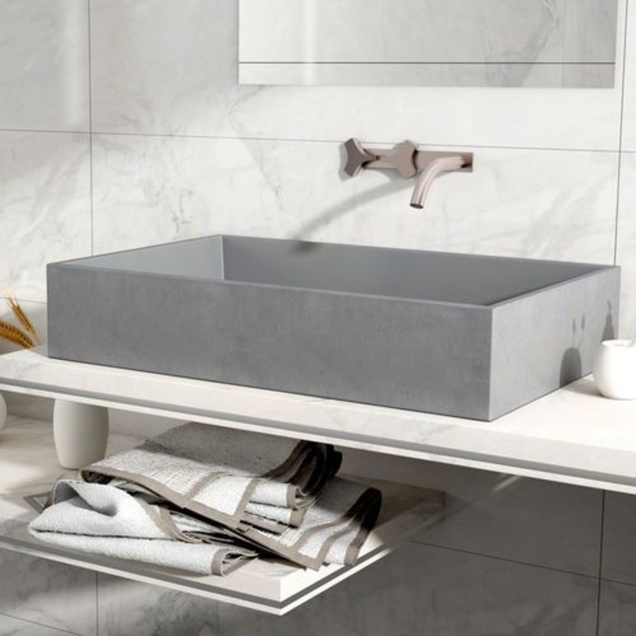 Opzet Wastafel  Immissio Beton 60x40x17 cm ( 6 Kleuren)