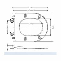 Toiletzitting met Deksel Vesta Shade Slim met Soft Close Mat Wit