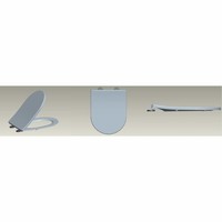 Toiletzitting met Deksel Vesta Shade Slim met Soft Close Mat Wit