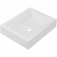 Opbouw Waskom Ziva 50x40x11.2 cm Composiet Mat Wit