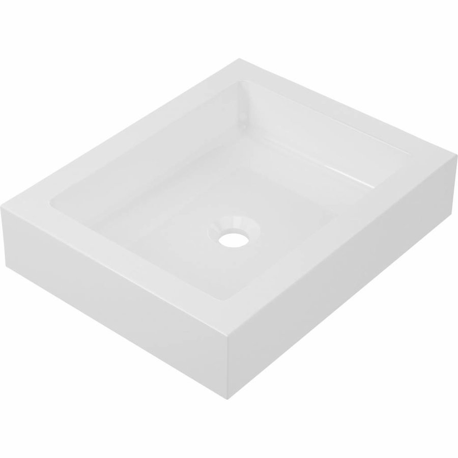 Opbouw Waskom Ziva 50x40x11.2 cm Composiet Mat Wit